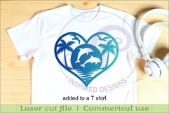 Dolphins heart wall sign, SVG file. Product Image 3