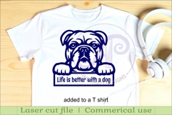 English Bulldog dog name sign svg laser cut file Product Image 3