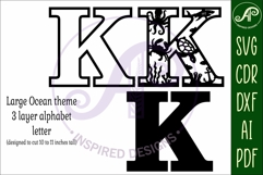 Ocean Large K wall Letter 3 layer sign Product Image 3