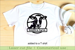 Cow Name Sign SVG - Holstein Cow Nursery Name Sign Product Image 3