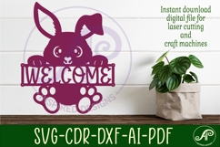 Welcome Easter wall art sign, SVG file. vector Product Image 3