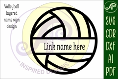 Volleyball name wall art sign, SVG personalized Product Image 3