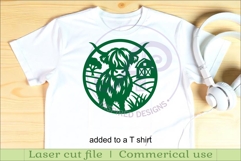 Highland cow farm scene wall sign, SVG file. Product Image 3