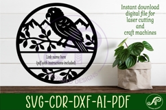 Kea New Zealand bird themed name sign svg laser Product Image 3