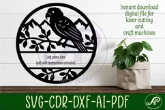 Kea New Zealand bird themed name sign svg laser Product Image 3