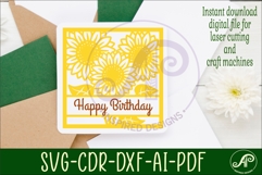 Sunflowers name wall art sign or card Product Image 3