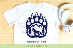 Bear paw print with Fox wall sign Product Image 2