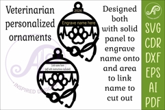 Personalized Veterinarian Christmas Ornament SVG, Vet Nurse Product Image 3