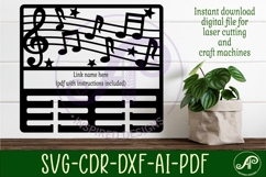 Music medal holder Name svg laser cut Product Image 3