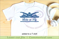 Butterfly Swimmer Name Sign SVG - Male Swim Team Wall Sign Product Image 3