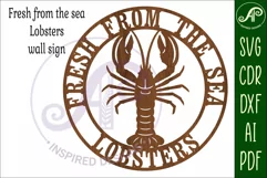 Fresh from the sea lobster wall art sign, SVG file Product Image 3
