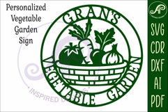Gran's Vegetable Garden Sign SVG, Laser Cut Vegetable Garden Product Image 3