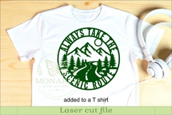 Always Take the Scenic Route SVG, Mountain Road Wall Sign Product Image 3