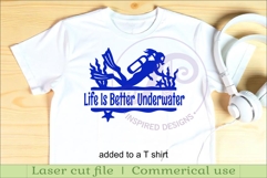 Female Scuba Diver Name Sign SVG, Diving Wall Decor Laser Product Image 3