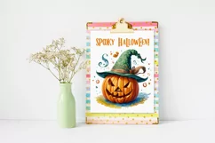 Watercolor Spooky Pumpkin PNG sublimation Product Image 5