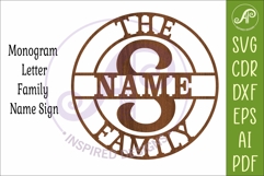 Monogram Family Letter S Name Sign SVG Product Image 3