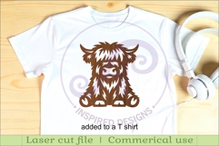 Highland cow laser cut outs SVG file Product Image 3