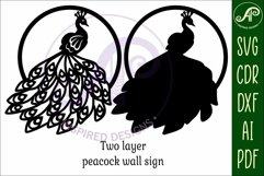 Peacock sign svg laser cut file Product Image 3