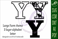 Farm Large Y wall Letter 3 layer sign Product Image 3