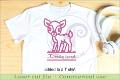 Cute Woodland Deer name sign svg laser cut file Product Image 3