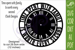 Family Time Clock SVG, Time Spent With Family Laser Cut Product Image 3