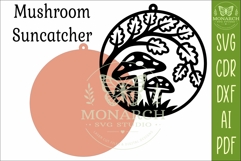 Mushroom Suncatcher SVG | Autumn Window Hanger Laser Product Image 3