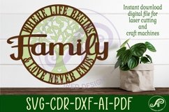 Family, where life begins wall art sign, SVG file. vector Product Image 3