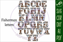 Fishing Alphabet SVG Fisherman Letters Product Image 3