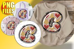 C Doodle Letter Valentine Romantic Heart Fun! Product Image 1