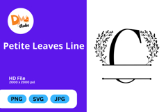 Petite Leaves Line Monogram Product Image 1
