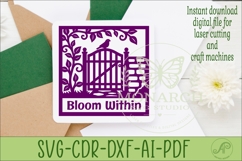 Personalized Secret Garden Gate SVG | Custom Name Sign Laser Product Image 3