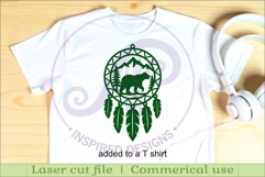 Bear Dreamcatcher Laser Cut File, Wild Animal Wall Art SVG Product Image 3