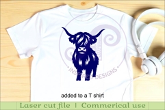 Highland cow silhouette laser cut outs SVG file Product Image 3