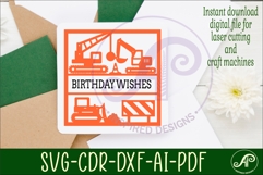 Construction scene name wall art sign or card Product Image 3