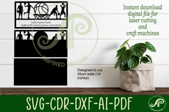 Basketball male scene name sign SVG 3 layer laser cut Product Image 3