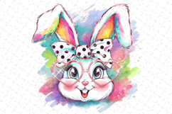 Bunny Easter Clipart, Happy Easter Sublimation PNG Product Image 3