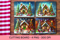 kitchen cutting board - christmas gingerbread house tree Product Image 1