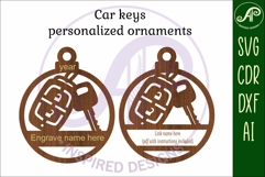 Car key theme personalized Christmas Ornament SVG Product Image 3