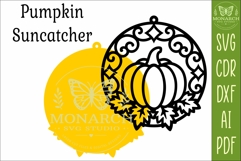 Pumpkin Suncatcher SVG | Autumn Window Hanger Laser Product Image 3