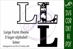 Farm Large L wall Letter 3 layer sign Product Image 3