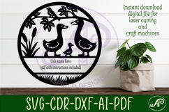 Silly Geese name sign design for laser cutting Product Image 3