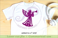 Angel SVG Silhouette, Guardian Angel Laser Cut Files2 Product Image 3
