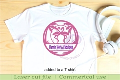 Flamingo Name Sign SVG Tropical Beach Nursery Wall Decor Product Image 3