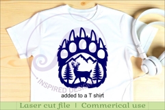 Bear paw print with Deer Buck wall sign Product Image 3