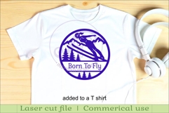 Female Ski Jump wall sign, Skier laser cut sign Product Image 3