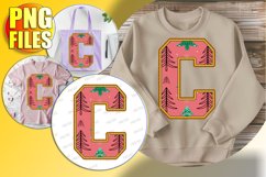 C Doodle Letter Style Print Creative Christmas Design! Product Image 1