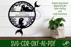 Mermaids name sign svg laser cut template Product Image 3