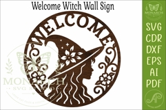Witch Welcome Wall Sign SVG, Gothic Witch Decor Laser Cut Product Image 3