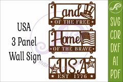 4th of July Wall Art SVG Patriotic USA Laser Cut Sign Product Image 3