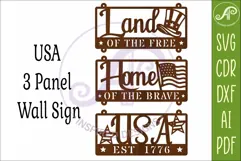 4th of July Wall Art SVG Patriotic USA Laser Cut Sign Product Image 3